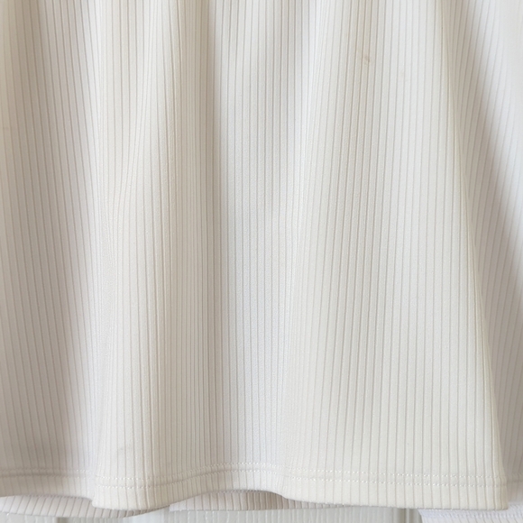 Nike Court Dri-Fit Flouncy Ribbed Knit High Waisted Mini Tennis Skort White XS - Picture 7 of 13